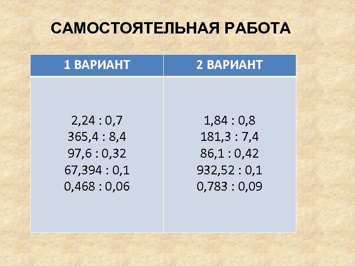 САМОСТОЯТЕЛЬНАЯ РАБОТА 1 ВАРИАНТ 2, 24 : 0, 7 365, 4 : 8, 4