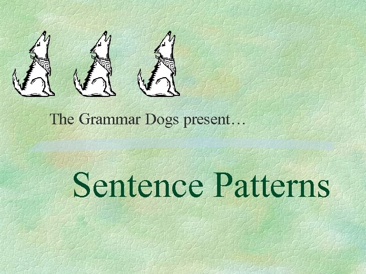 Sentences pattern