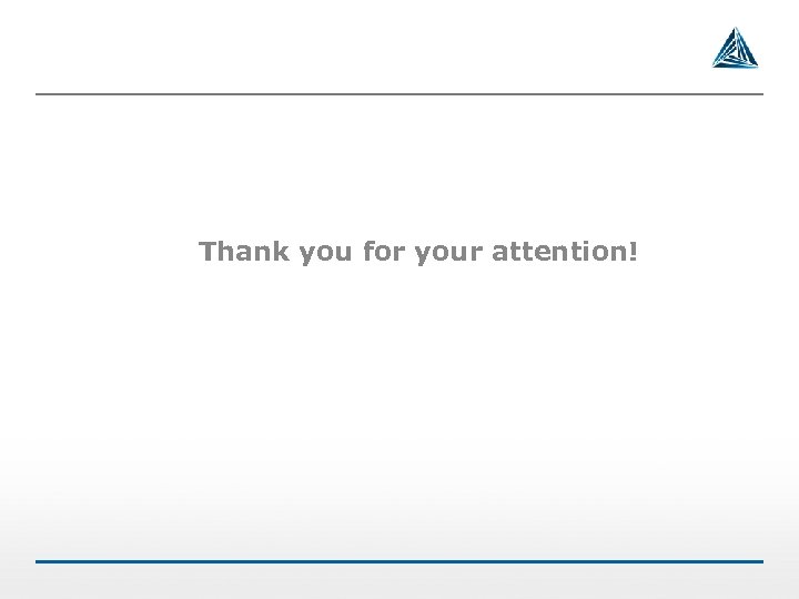 Thank you for your attention! 