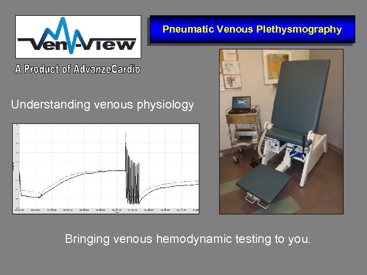 Pneumatic Venous Plethysmography Understanding venous physiology Bringing venous hemodynamic testing to you. 