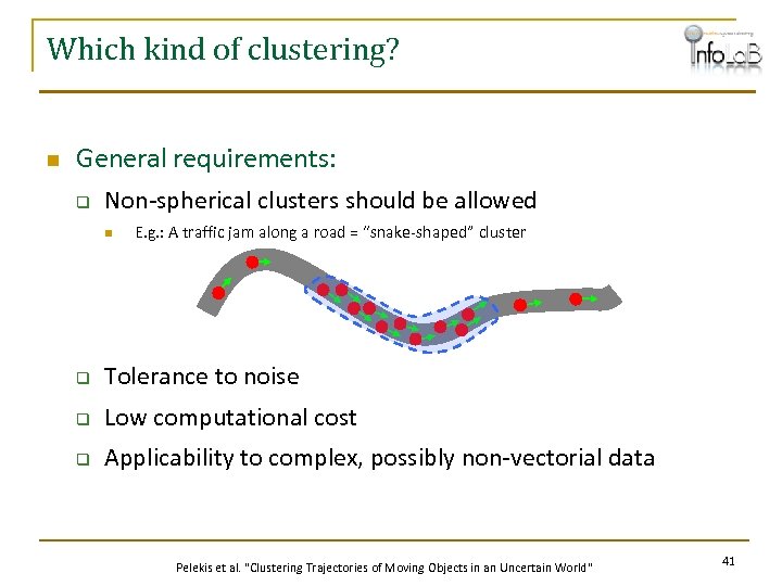 Which kind of clustering? n General requirements: q Non-spherical clusters should be allowed n