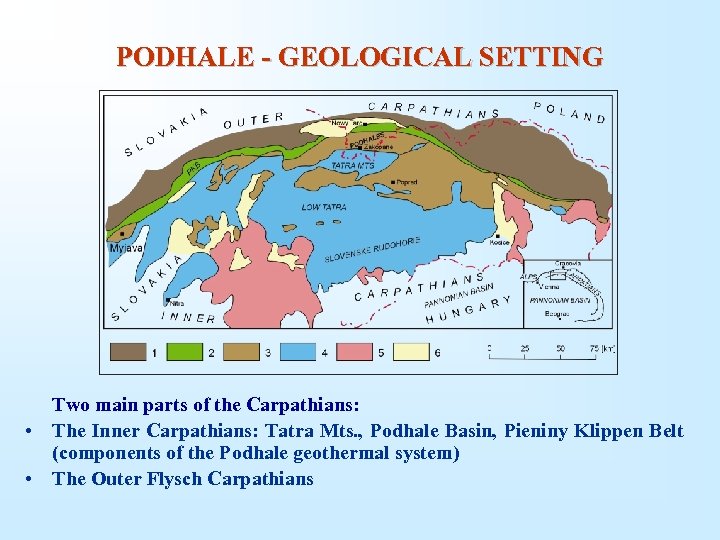 PODHALE - GEOLOGICAL SETTING Two main parts of the Carpathians: • The Inner Carpathians: