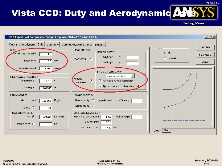 Version 1. 0 Vista CCD: Duty and Aerodynamic Data Training Manual 3/23/2007 © 2007