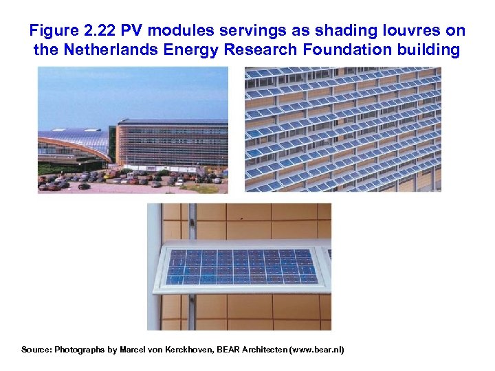 Figure 2. 22 PV modules servings as shading louvres on the Netherlands Energy Research