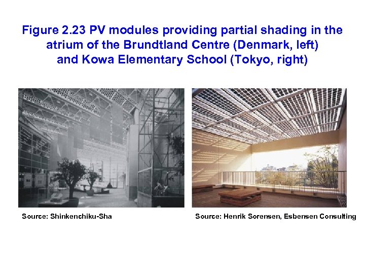 Figure 2. 23 PV modules providing partial shading in the atrium of the Brundtland