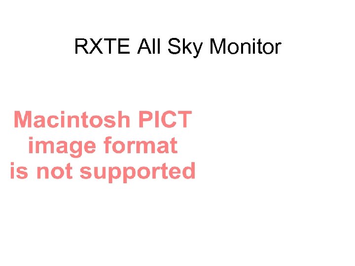 RXTE All Sky Monitor 