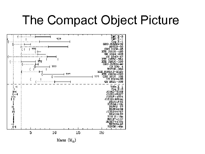 The Compact Object Picture 