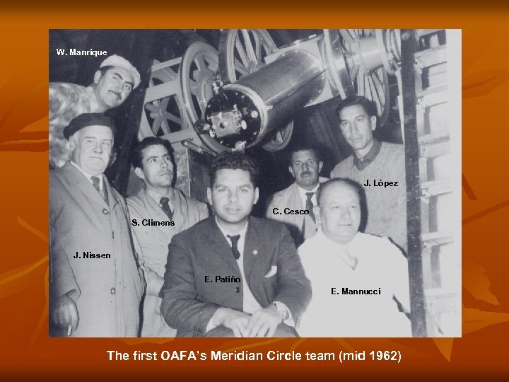 W. Manrique J. López C. Cesco S. Climens J. Nissen E. Patiño E. Mannucci