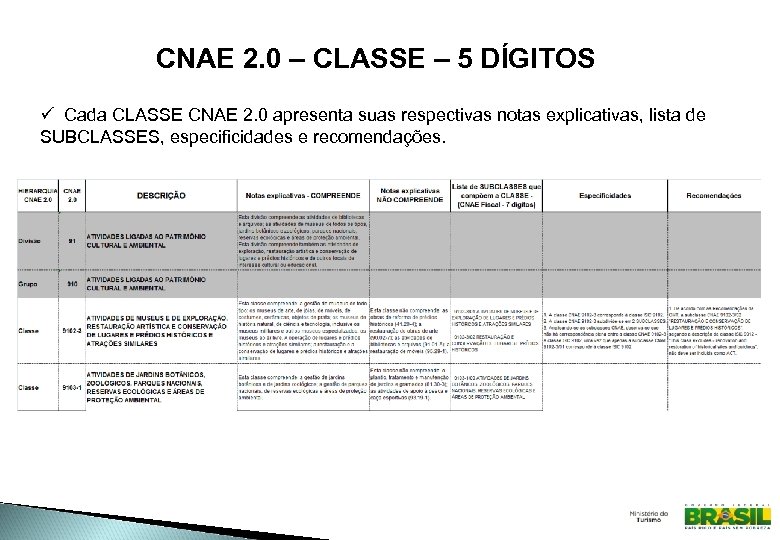 CNAE 2. 0 – CLASSE – 5 DÍGITOS ü Cada CLASSE CNAE 2. 0