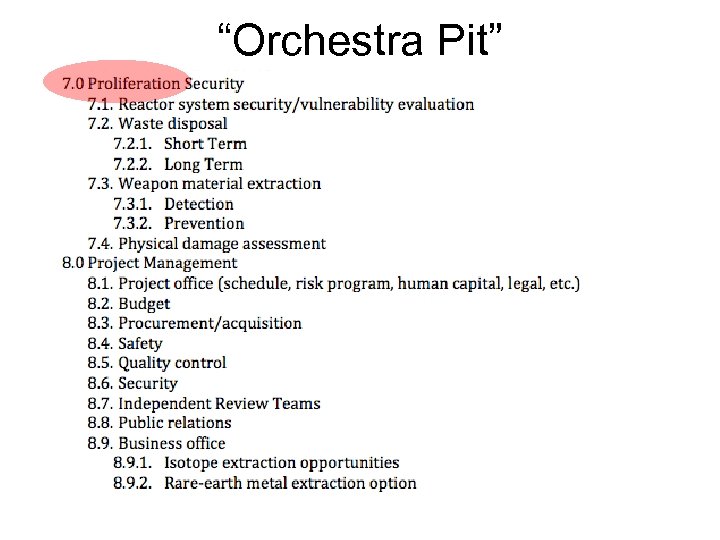 “Orchestra Pit” 