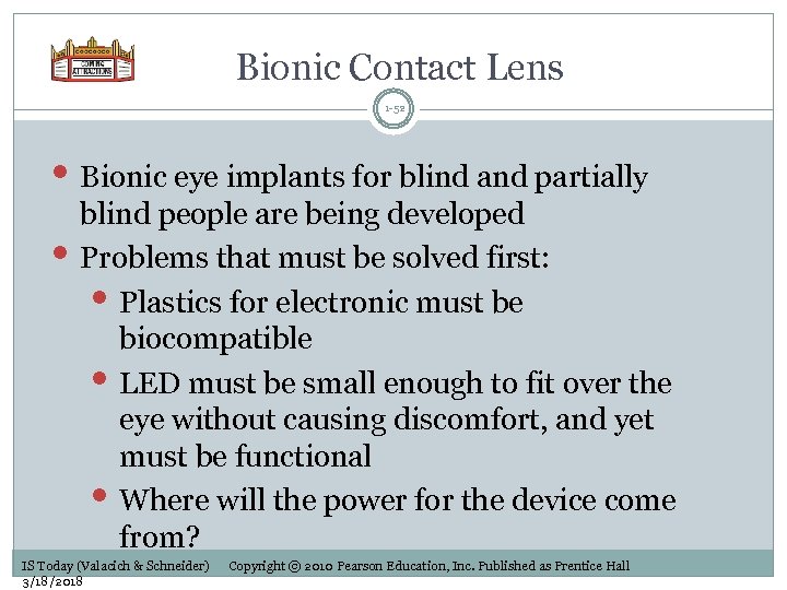 Bionic Contact Lens 1 -52 • Bionic eye implants for blind and partially •