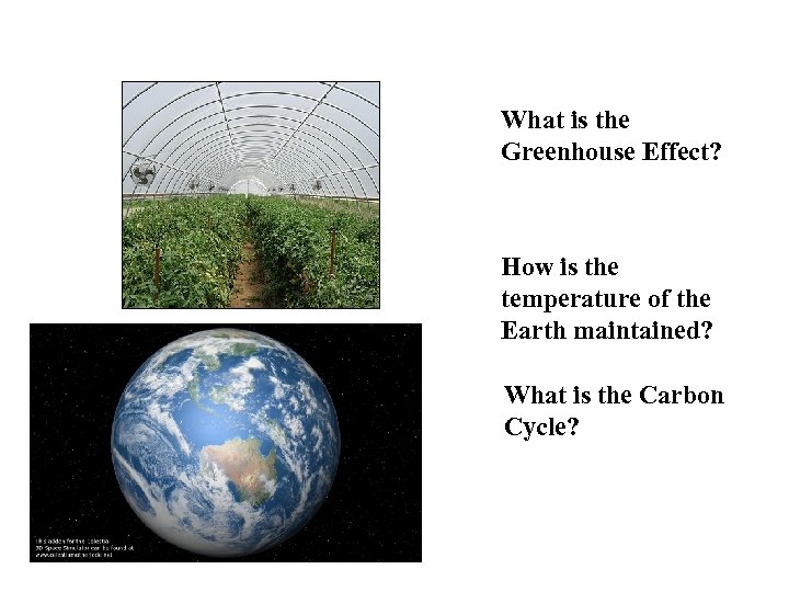 What is the Greenhouse Effect? How is the temperature of the Earth maintained? What