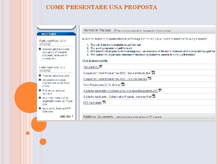 COME PRESENTARE UNA PROPOSTA 