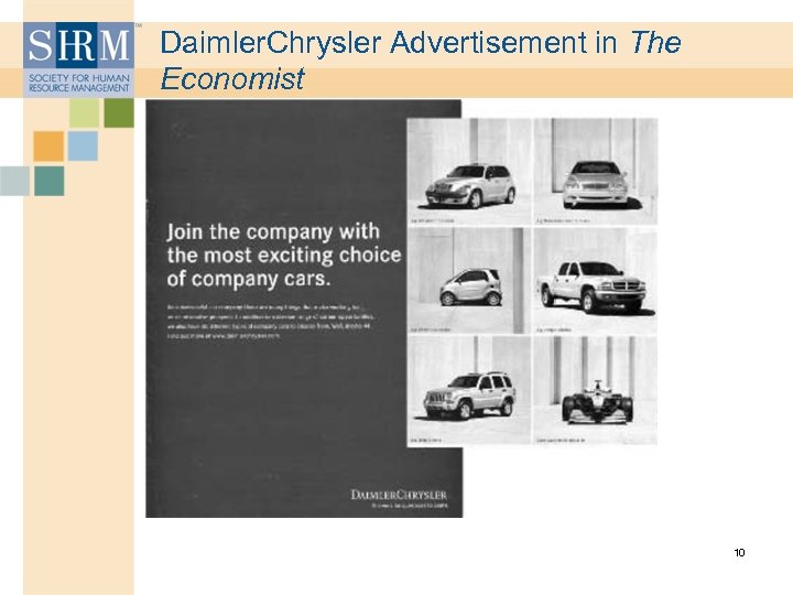 Daimler. Chrysler Advertisement in The Economist 10 