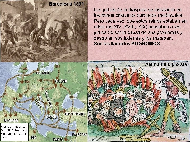 Barcelona 1391 Los judíos de la diáspora se instalaron en los reinos cristianos europeos