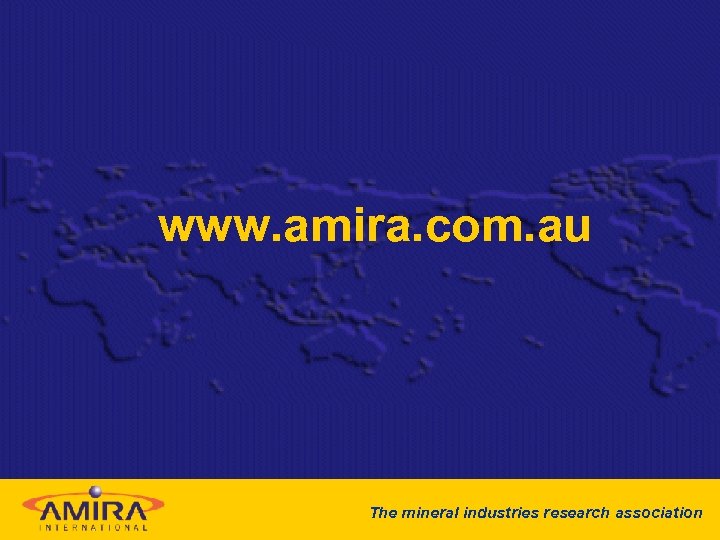 www. amira. com. au The mineral industries research association 