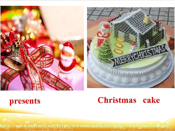 presents Christmas cake 