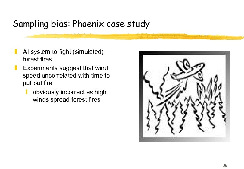 Sampling bias: Phoenix case study z AI system to fight (simulated) forest fires z