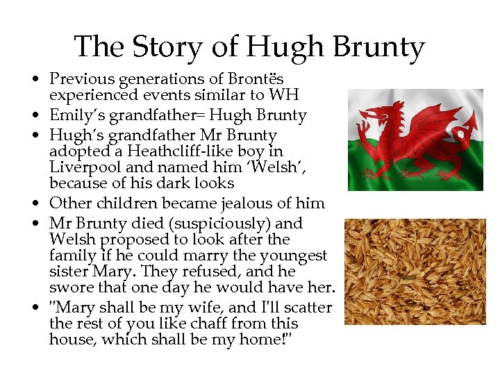The Story of Hugh Brunty • Previous generations of Brontës experienced events similar to