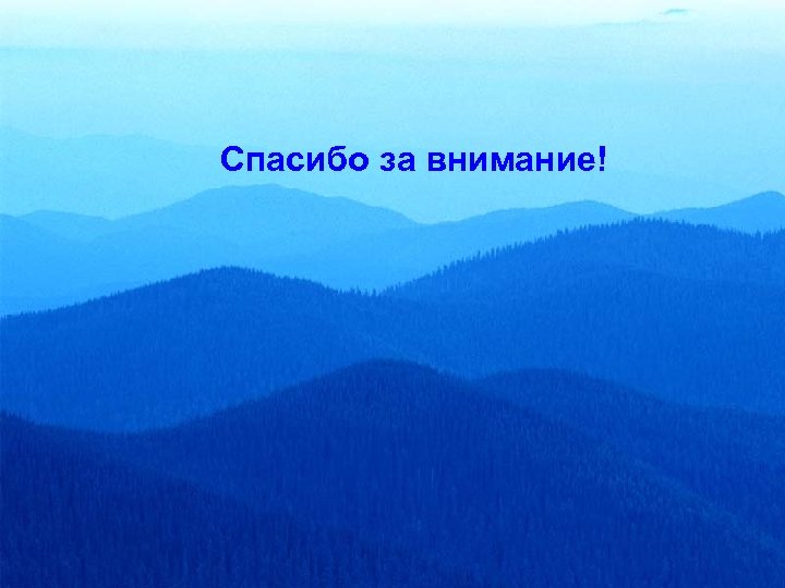 Спасибо за внимание! 