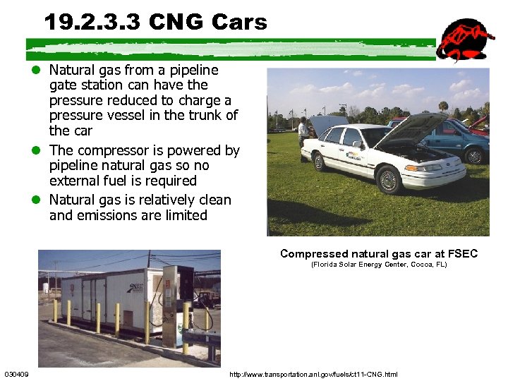 19. 2. 3. 3 CNG Cars l Natural gas from a pipeline gate station