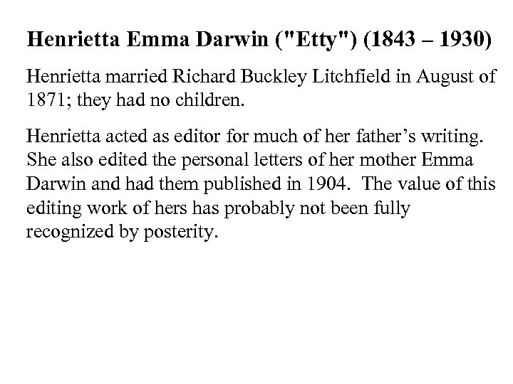 Henrietta Emma Darwin (