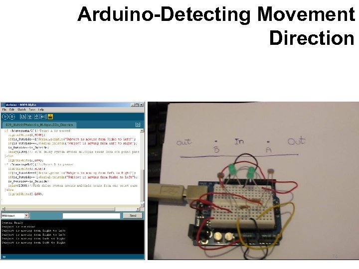 Arduino-Detecting Movement Direction 74 