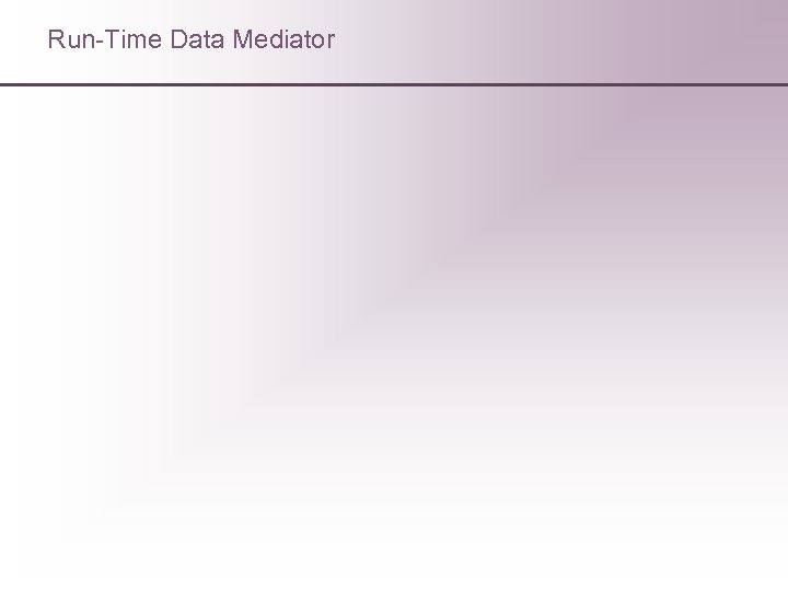 Run-Time Data Mediator 