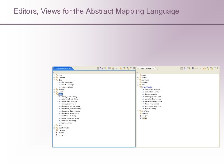 Editors, Views for the Abstract Mapping Language 