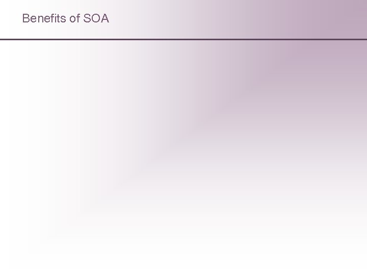 Benefits of SOA 