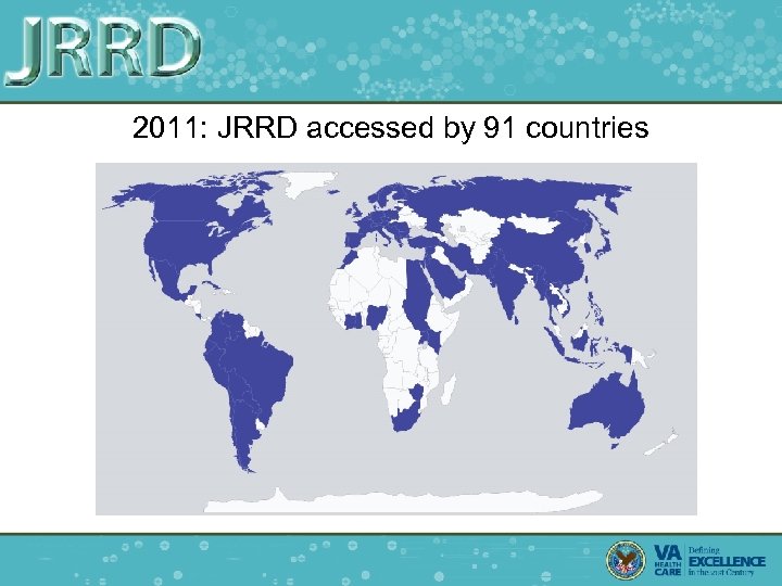 2011: JRRD accessed by 91 countries 