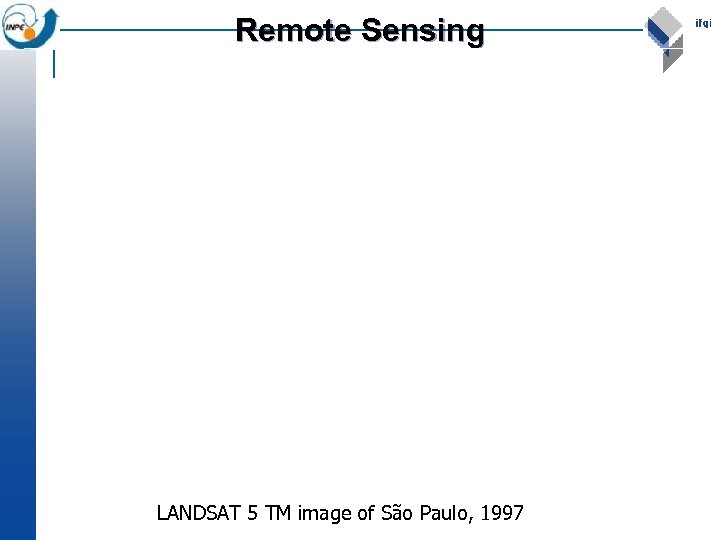 Remote Sensing LANDSAT 5 TM image of São Paulo, 1997 