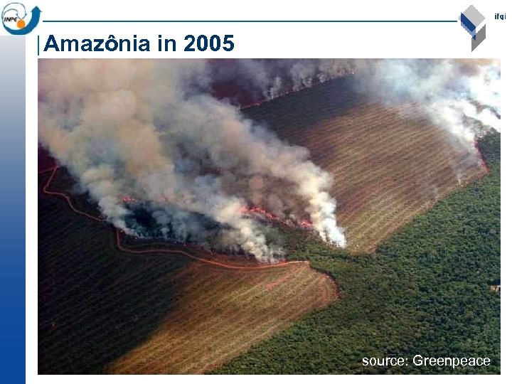 Amazônia in 2005 source: Greenpeace 