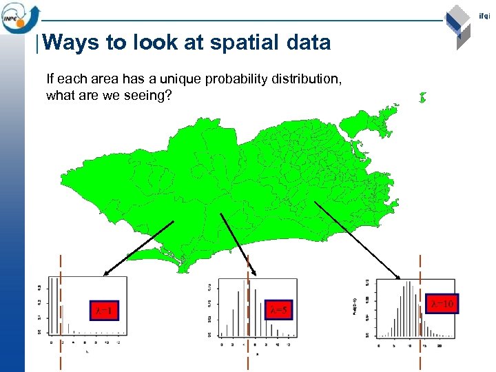 Ways to look at spatial data If each area has a unique probability distribution,