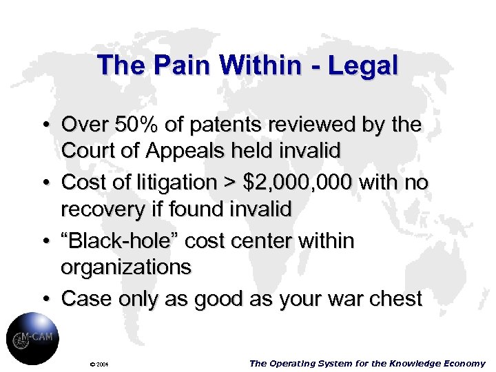 The Pain Within - Legal • Over 50% of patents reviewed by the Court