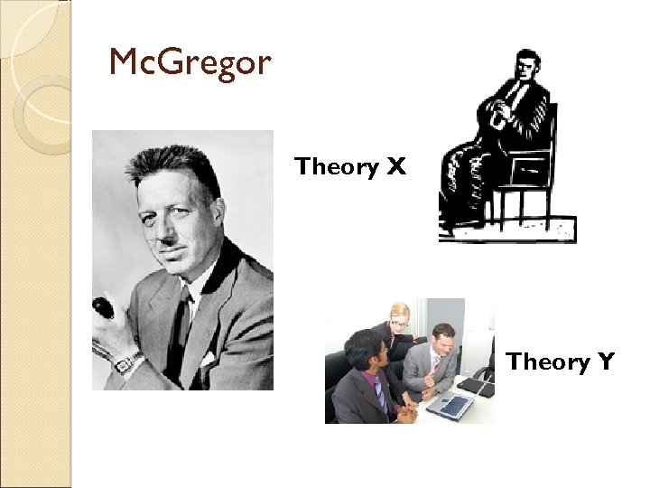 Mc. Gregor Theory X Theory Y 