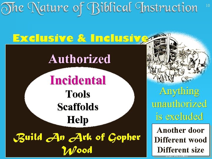 10 Authorized Incidental Tools Scaffolds Help Build An Ark of Gopher Wood Anything unauthorized