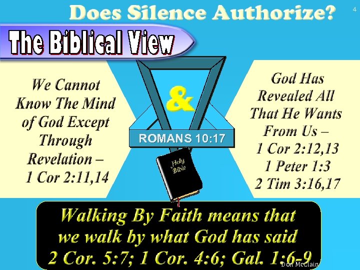 4 ROMANS 10: 17 Don Mc. Clain 