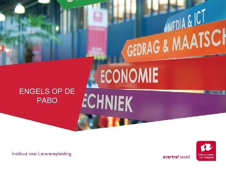 ENGELS OP DE PABO Instituut voor Lerarenopleiding 