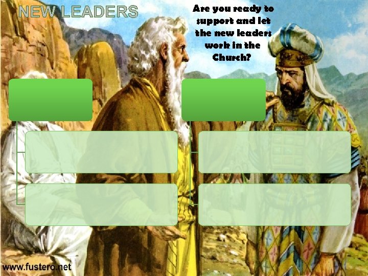 NEW LEADERS Are you ready to support and let the new leaders work in