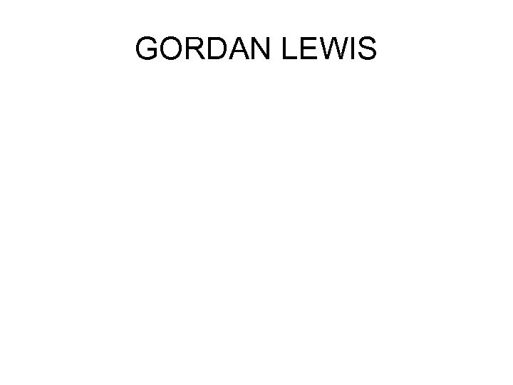 GORDAN LEWIS 