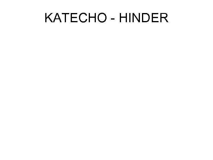 KATECHO - HINDER 