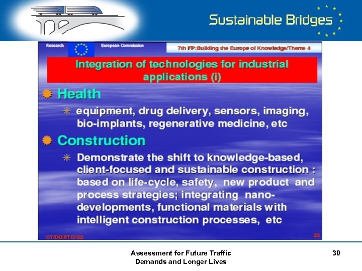 Assessment for Future Traffic Demands and Longer Lives 30 