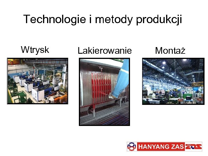 Technologie i metody produkcji Wtrysk Lakierowanie Montaż 