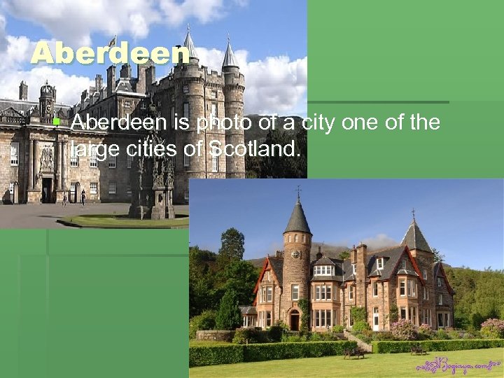 Aberdeen § Aberdeen is photo of a city one of the large cities of