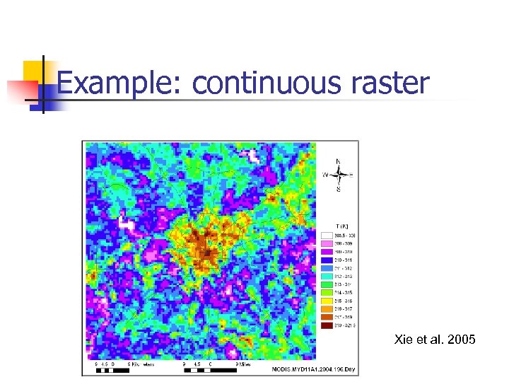 Example: continuous raster Xie et al. 2005 