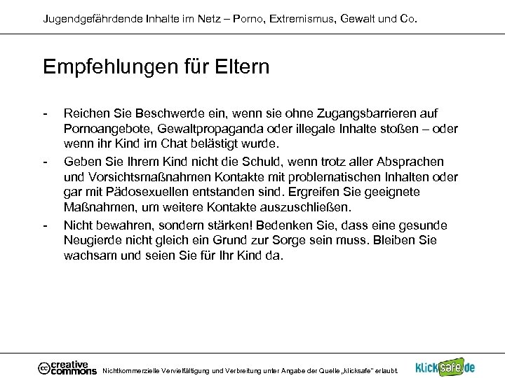 Jugendgefährdende Inhalte im Netz – Porno, Extremismus, Gewalt und Co. Empfehlungen für Eltern -