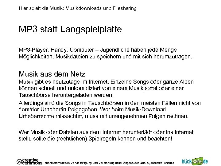 Hier spielt die Musik: Musikdownloads und Filesharing MP 3 statt Langspielplatte MP 3 -Player,