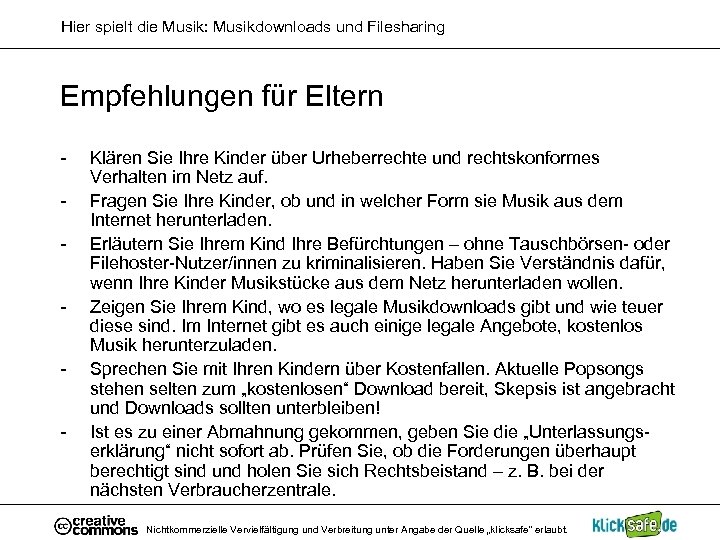 Hier spielt die Musik: Musikdownloads und Filesharing Empfehlungen für Eltern - Klären Sie Ihre