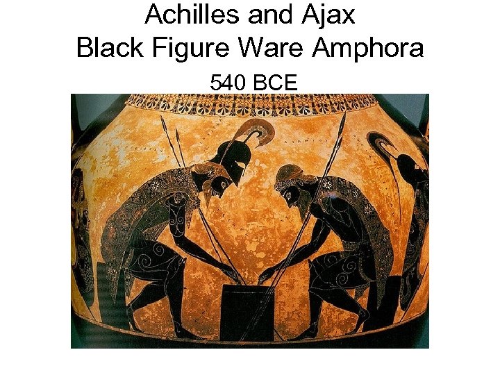 Achilles and Ajax Black Figure Ware Amphora 540 BCE 